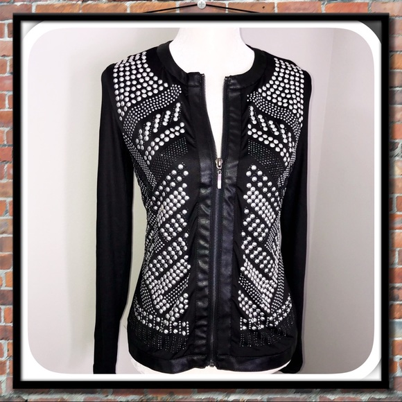 Carmin Studded Knit Jacket or Top - Picture 4 of 7